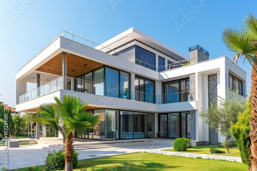 Exterior of a modern luxury home