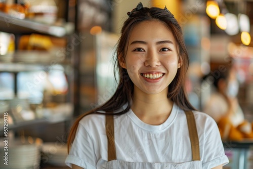 Portrait of a smiling young Asian woman small business owner