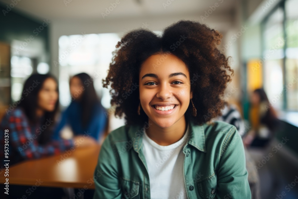 Smiling portrait of a female student Smiling portrait of a female student