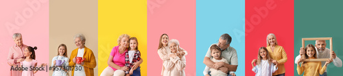 Set of elderly people with ...