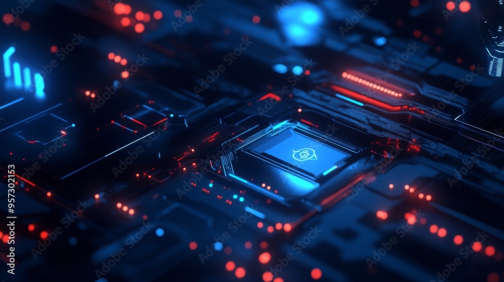 Obraz premium Futuristic Circuit Board Design