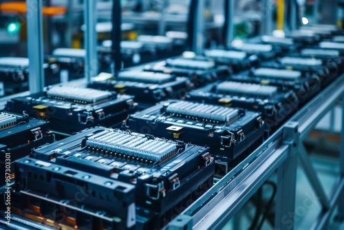 Mass production of a assembly line of electric cars