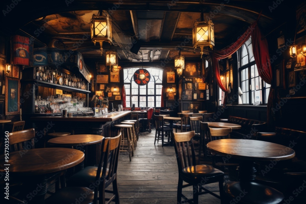 Interior of a old pub Interior of a old pub