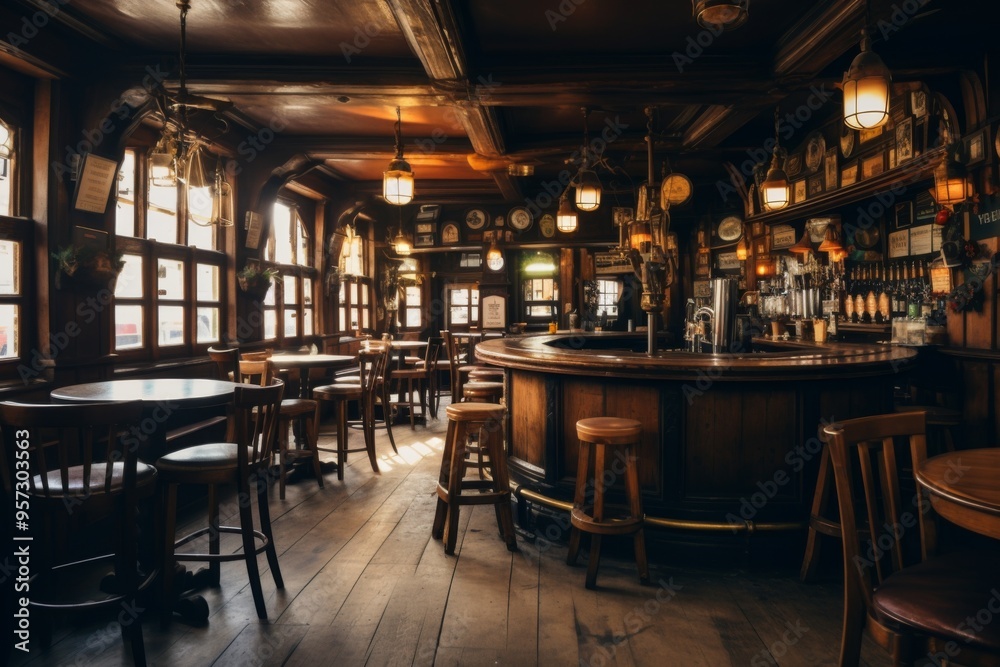 Interior of a old pub Interior of a old pub