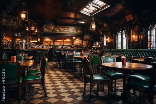 Interior of a old pub