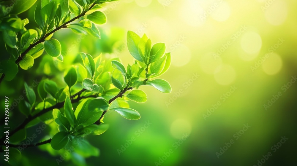 Lush Green Leaves in Soft Light Lush Green Leaves in Soft Light