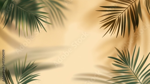 Tropical Palm Leaves Background