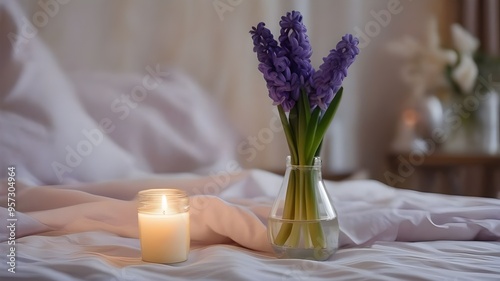 hyacinth on the bed