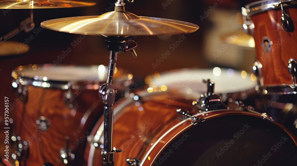 Drums Fragment Closeup. Musical Instrument Percussion Entertainment Concept Drums Fragment Closeup. Musical Instrument Percussion Entertainment Concept