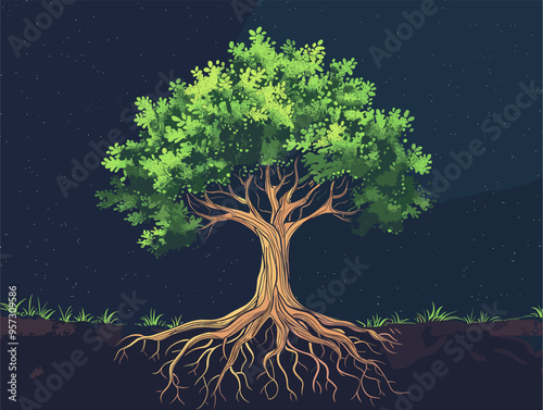 The Rooted Tree: A Symbol of Strength, Stability, and Enduring Legacy