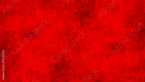 Red textured grunge effect background, Red grunge background in panorama view.