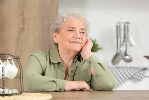 Portrait of senior woman in...