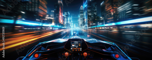 Racing video simulator. Playing Arcade Car Video Games