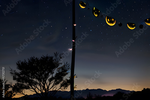 Concept of Mexican traditions, cultural celebration, festive