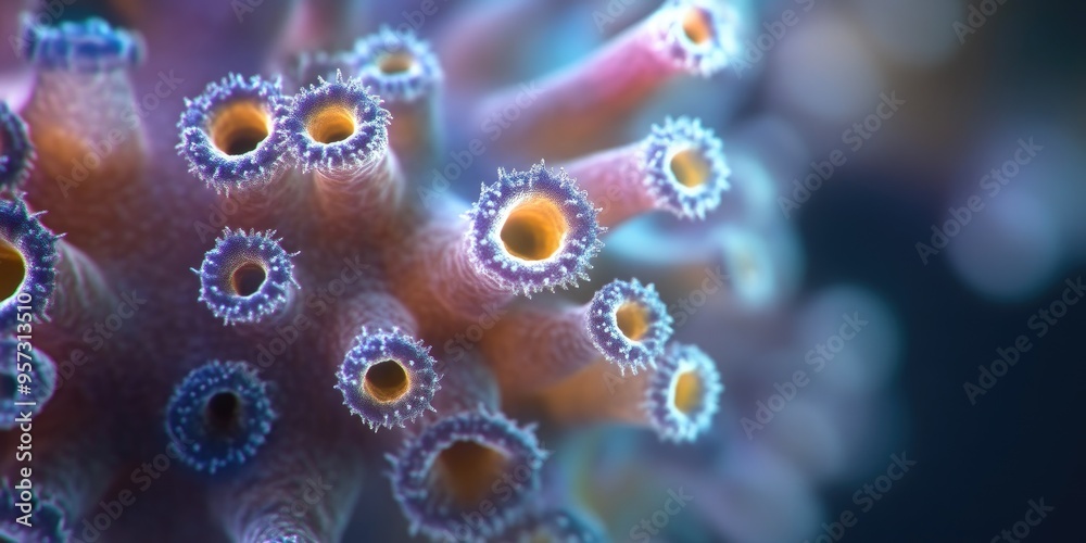 Monkeypox Virus Close-Up Under High Magnification Monkeypox Virus Close-Up Under High Magnification