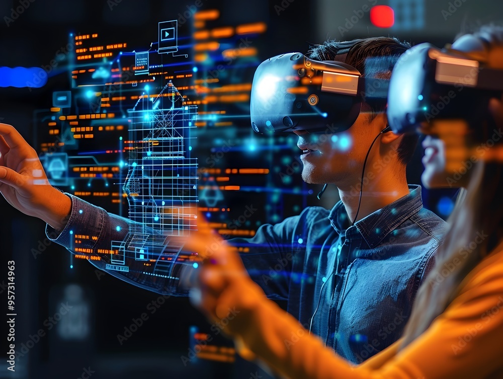 Immersed in the Digital Frontier Manipulating Holographic Wireframes Through a Cutting Edge Interface