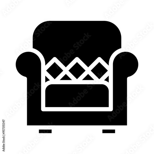 VIP Seating Vector Glyph Icon Design