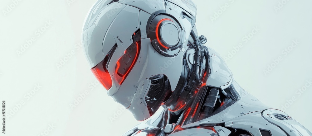 3D computer generated image of a robotic figure 3D computer generated image of a robotic figure