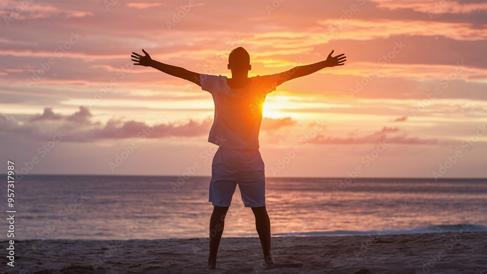 Embracing the Ocean Breeze at Sunset Embracing the Ocean Breeze at Sunset
