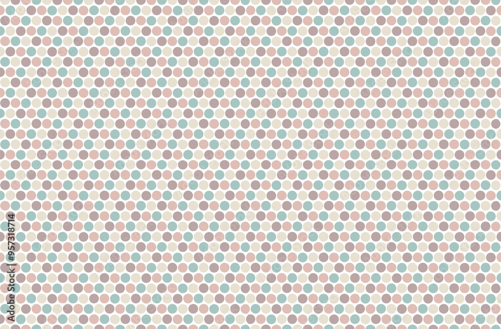 Seamless pattern with circle print in a beige and blue palette Seamless pattern with circle print in a beige and blue palette