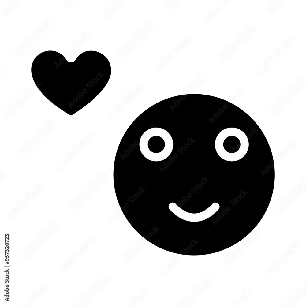 Fototapeta premium Optimistic Outlook Vector Glyph Icon Design