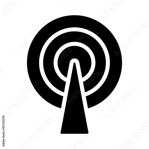Positivity Beacon Vector Glyph Icon Design