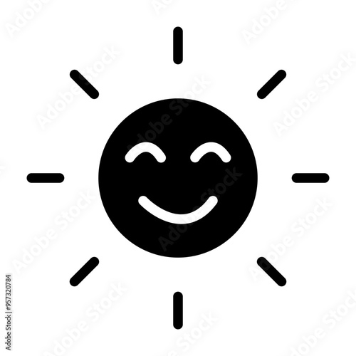 Daylight Bliss Vector Glyph Icon Design