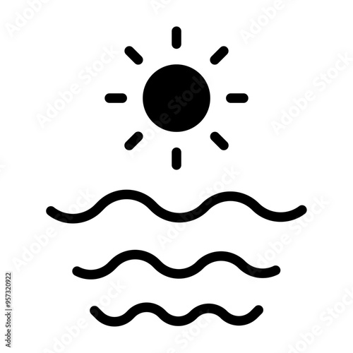 Uplifted Horizons Vector Glyph Icon Design