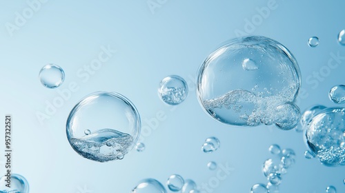 Isolated water bubbles in high quality