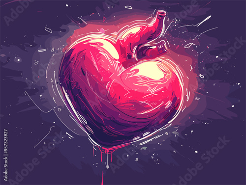 Enduring Heartbeat: A Vibrant Emblem of Freedom's Resilience and Vitality