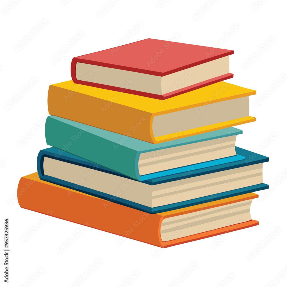 Stack of Books Vector Illustration on White Background, Minimalist Design for Educational Themes, Reading Icons, Knowledge Symbols, and Library Graphics, Books Stack Vector Isolated on White Stack of Books Vector Illustration on White Background, Minimalist Design for Educational Themes, Reading Icons, Knowledge Symbols, and Library Graphics, Books Stack Vector Isolated on White