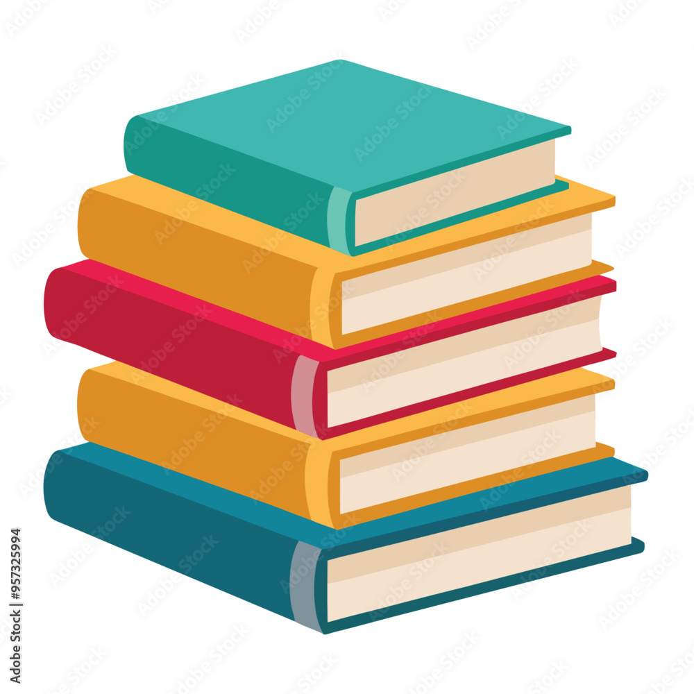 Stack of Books Vector Illustration on White Background, Minimalist Design for Educational Themes, Reading Icons, Knowledge Symbols, and Library Graphics, Books Stack Vector Isolated on White Stack of Books Vector Illustration on White Background, Minimalist Design for Educational Themes, Reading Icons, Knowledge Symbols, and Library Graphics, Books Stack Vector Isolated on White