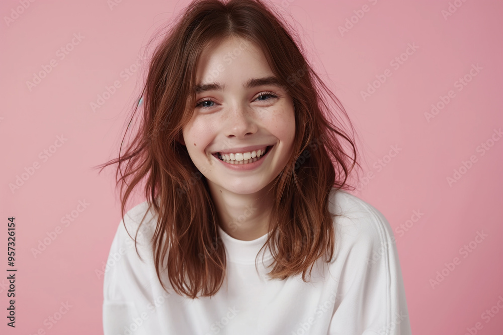 Stylish Gen Z University Student with a Joyful Expression: Capturing Curiosity and Academic Focus in Pink Stylish Gen Z University Student with a Joyful Expression: Capturing Curiosity and Academic Focus in Pink