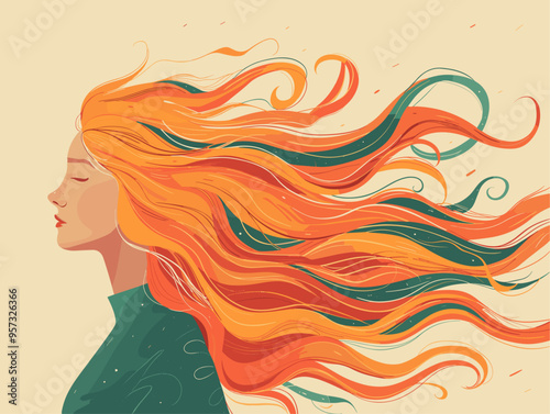 Empowering the Untamed: A Journey of Self-Discovery through Flowing Lines and Vibrant Expression