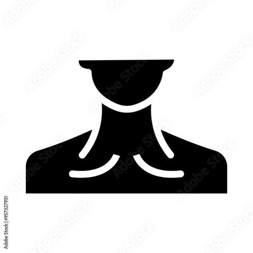 Neck Vector Glyph Icon Design