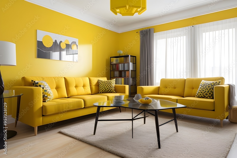 Fototapeta premium interior design of modern living room