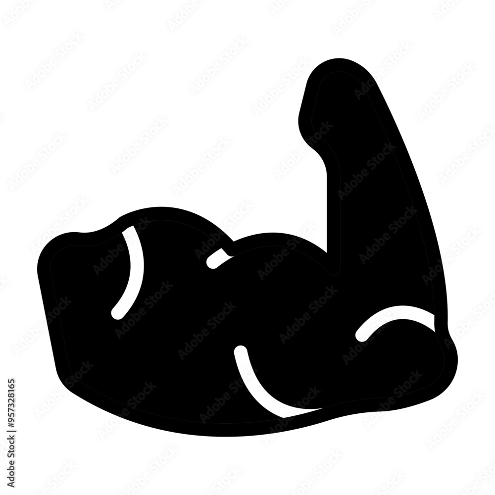 Forearms Vector Glyph Icon Design Forearms Vector Glyph Icon Design