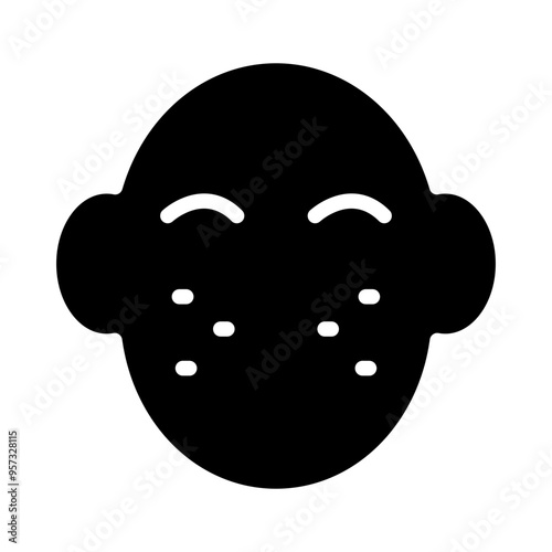 Cheeks Vector Glyph Icon Design