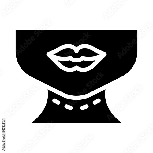 Chin Vector Glyph Icon Design