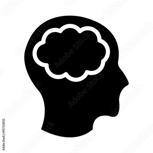 Forehead Vector Glyph Icon Design