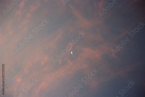 New moon in the sky