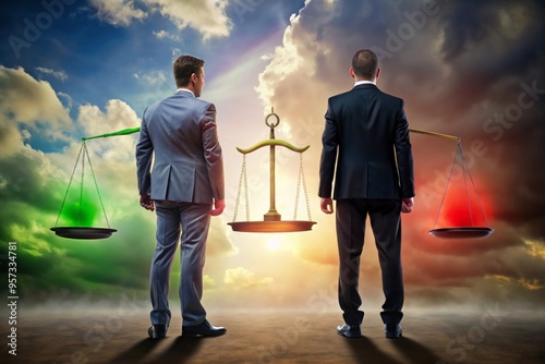 good or bad choice concept, business ethics