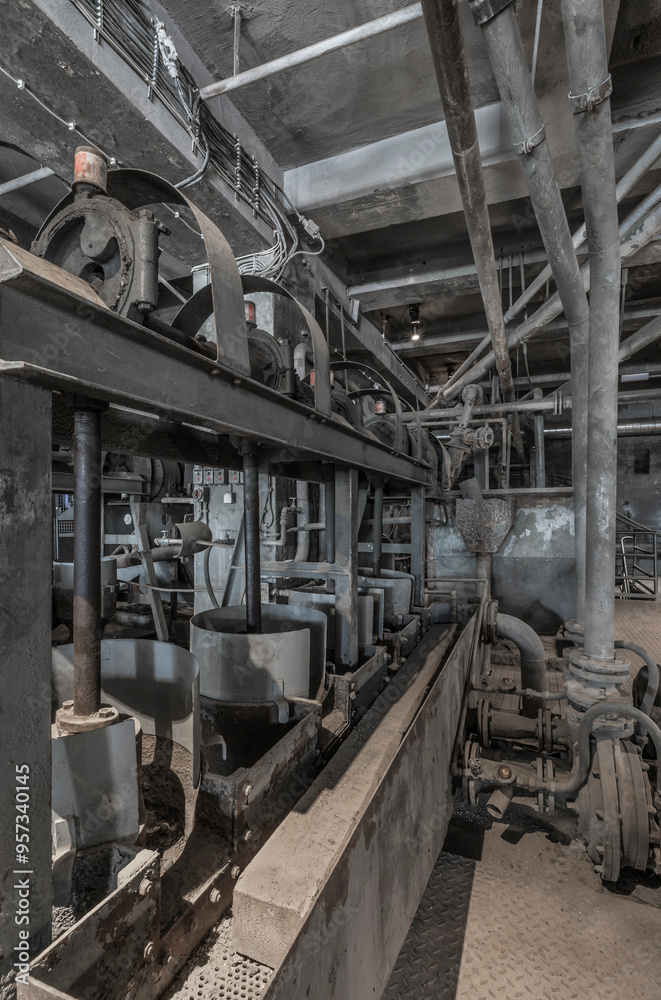 historic machinery of a abandoned mining site historic machinery of a abandoned mining site