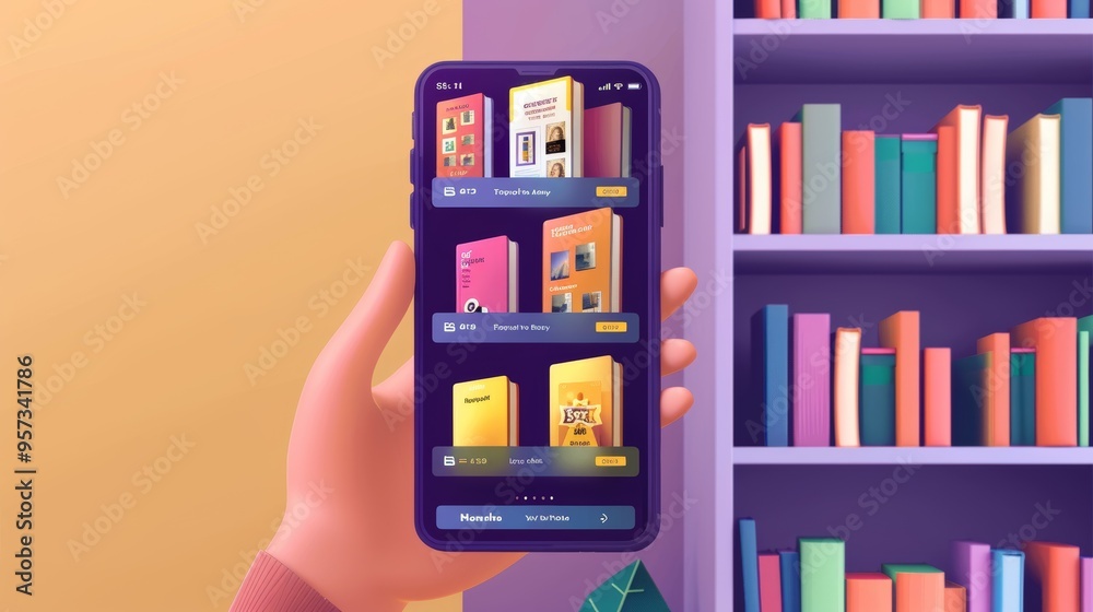 Digital Library Mobile App Interface for Easy Access to a Wide Range of Books and Resources Digital Library Mobile App Interface for Easy Access to a Wide Range of Books and Resources