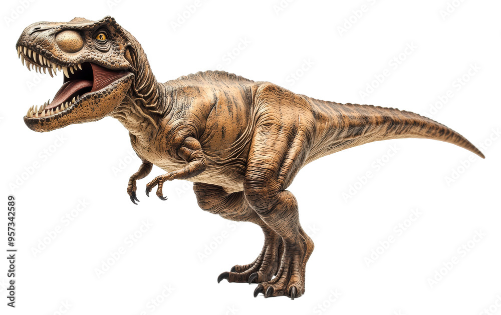 Realistic dinosaur model of a Tyrannosaurus rex isolated on transparent background Realistic dinosaur model of a Tyrannosaurus rex isolated on transparent background