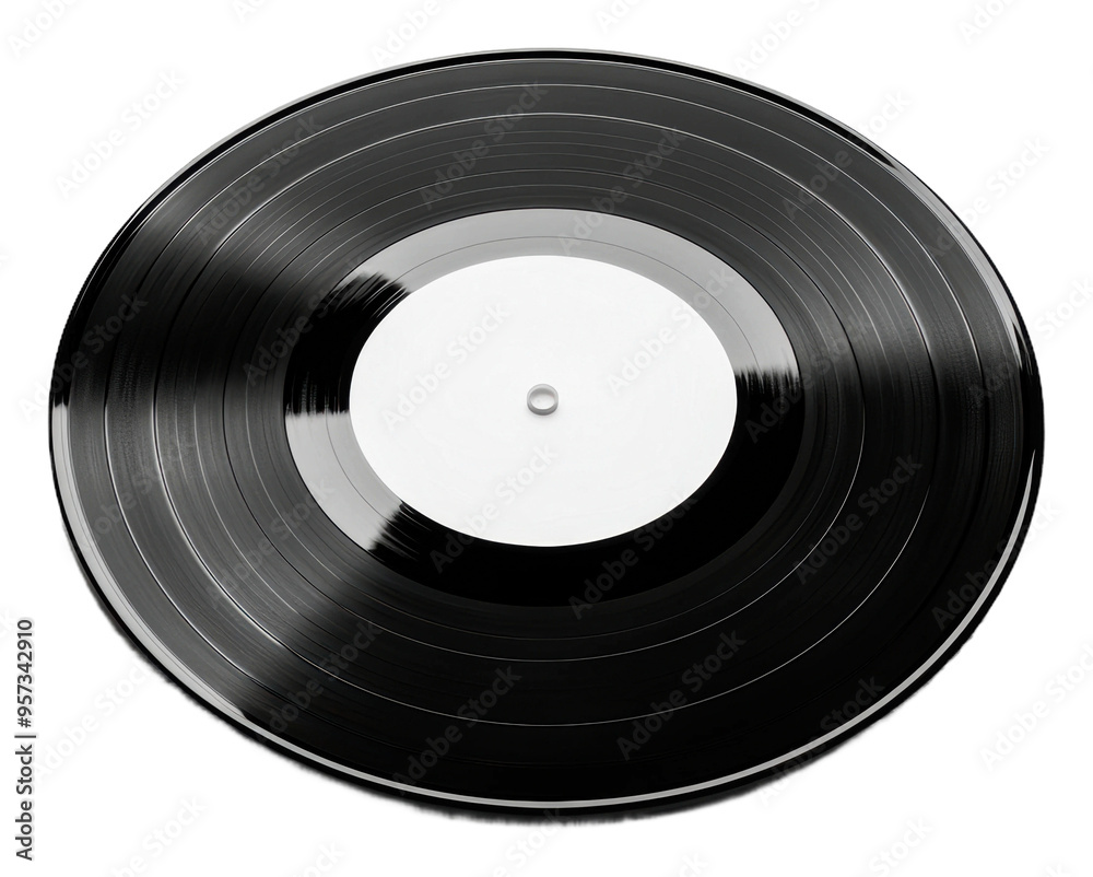 Vinyl record on a turntable ready for play in a cozy music room isolated on transparent background Vinyl record on a turntable ready for play in a cozy music room isolated on transparent background