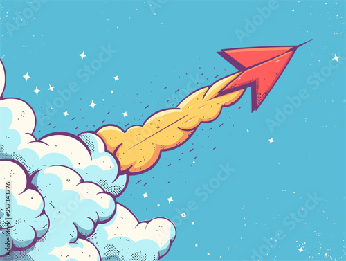 Colorful Arrow Propelling Forward: A Journey of Determination and Success