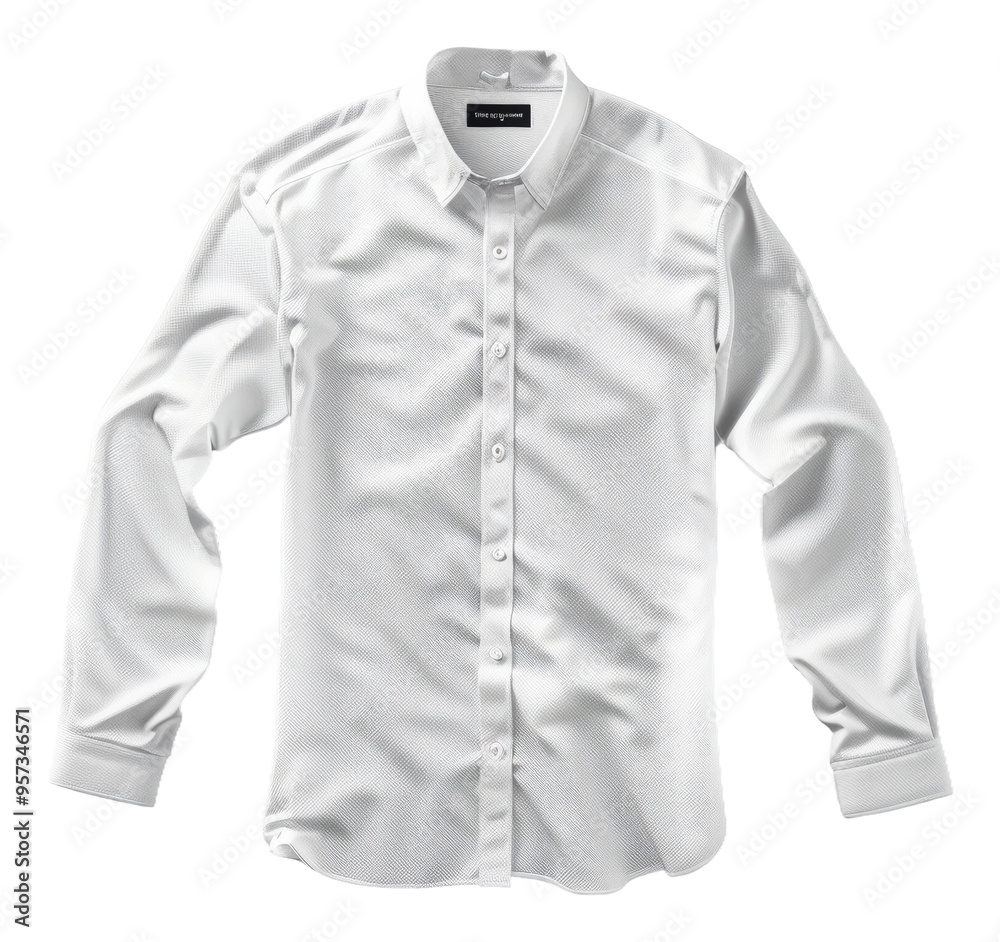 White dress shirt displayed on a plain background for fashion styling isolated on transparent background White dress shirt displayed on a plain background for fashion styling isolated on transparent background