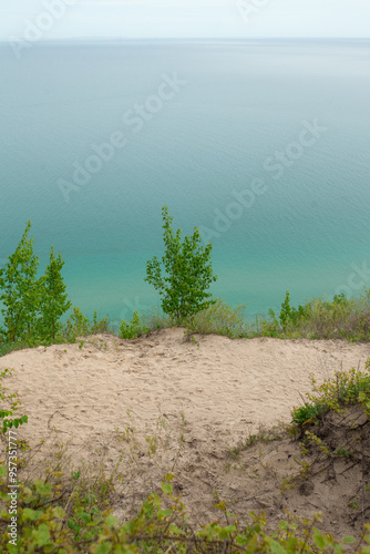 Sand Dune on Lake Michigan in northern Michigan photo