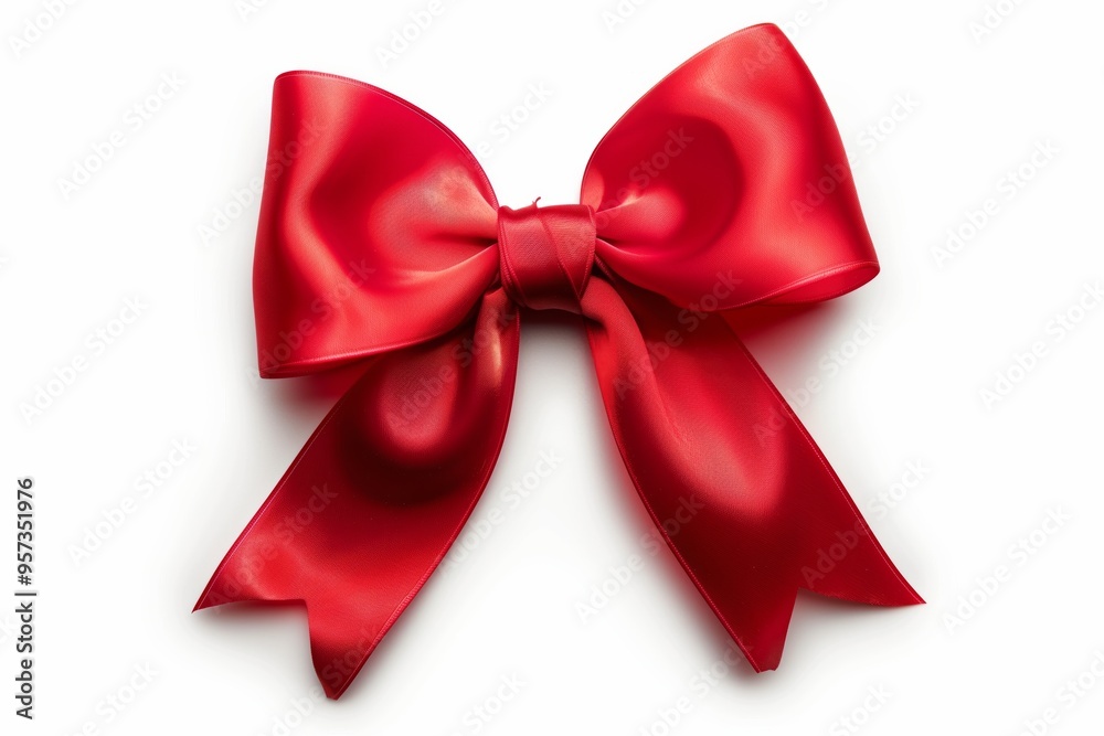 red ribbon bow isolated on white red ribbon bow isolated on white